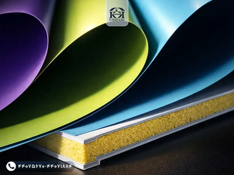 انواع ورق رنگی ساندویچ پانل pvc